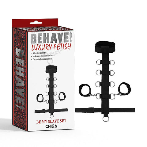 Be My Slave Bondage Set Black by Chisa - Cuffs And Restraints