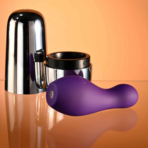 Evolved Playboy Pleasure The Jet Set Silicone Vibrator with Charging Case - Clit Ticklers and Pulsators