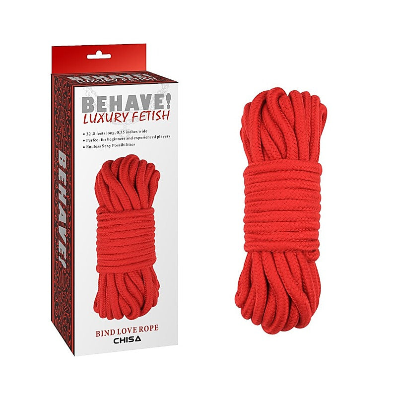 Behave BDSM Play Bing Love Rope 10 Metre by Chisa - Cuffs And Restraints