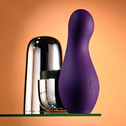 Evolved Playboy Pleasure The Jet Set Silicone Vibrator with Charging Case - Clit Ticklers and Pulsators
