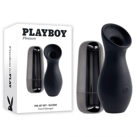 Evolved Playboy Pleasure The Jet Set Clitoral Sucker Vibrator with Travel Case - Clit Ticklers and Pulsators