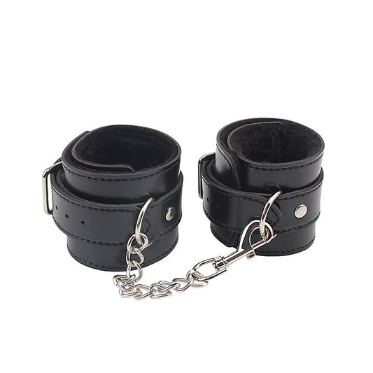 Behave Obey Me Leather Fetish Ankle Cuffs by Chisa - Cuffs And Restraints