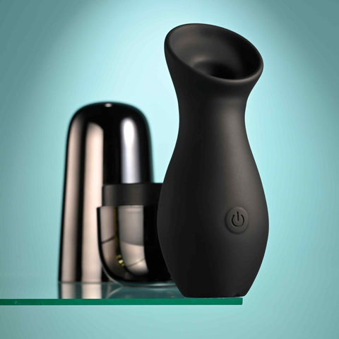 Evolved Playboy Pleasure The Jet Set Clitoral Sucker Vibrator with Travel Case - Clit Ticklers and Pulsators