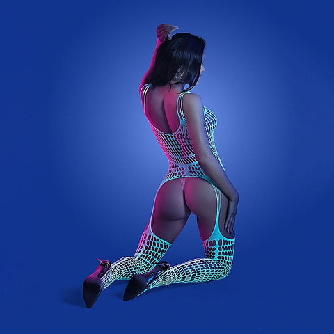 Glow-Powered Timelapse Bodystocking by Fantasy Lingerie - Bras and Bra Sets