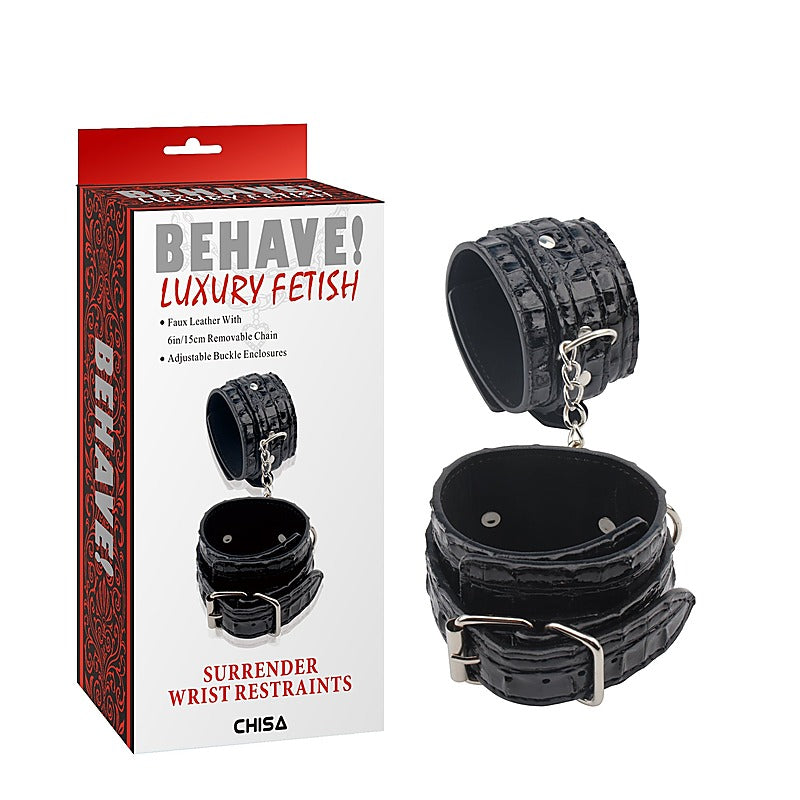 Behave Surrender Adjustable Wrist Restraints by Chisa - Cuffs And Restraints