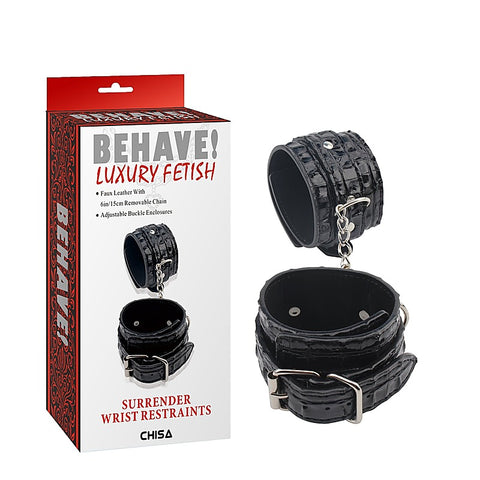 Behave Surrender Adjustable Wrist Restraints by Chisa - Cuffs And Restraints