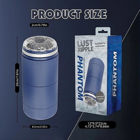 Lust Ripple Phantom Men's Masturbator by Chisa - Masturbators and Strokers