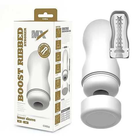 MX Boost Ribbed Super Soft Male Stroker by Chisa - Masturbators and Strokers