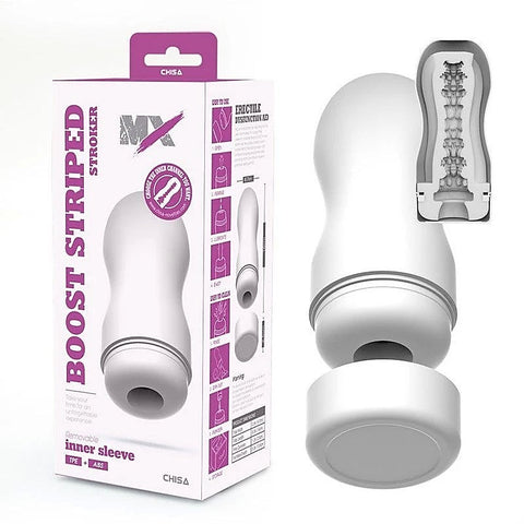 MX Boost Striped Super Soft Men's Stroker by Chisa - Masturbators and Strokers