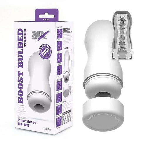 MX Boost Bulbed Latex Free Male Stroker by Chisa - Masturbators and Strokers