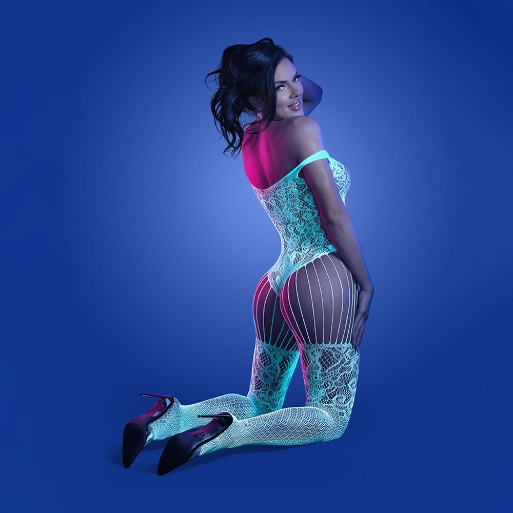 Fantasy Lingerie Luminous Allure Crotchless Bodystocking - - Body Stockings