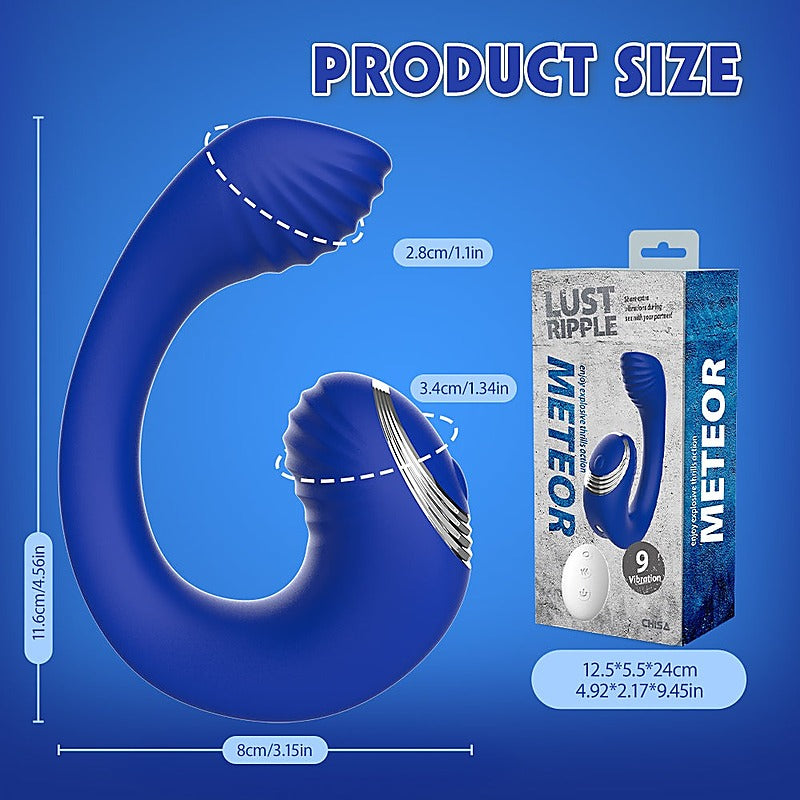 Lust Ripple Meteor Remote Control Clitoral Vibrator by Chisa - Clit Ticklers and Pulsators