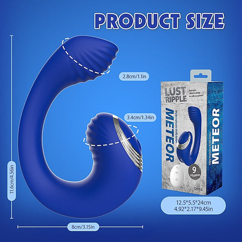Lust Ripple Meteor Remote Control Clitoral Vibrator by Chisa - Clit Ticklers and Pulsators