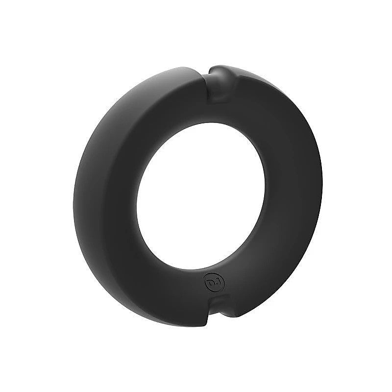 Kink Silicone Covered Metal Cock Ring 45mm by Doc Johnson - Steel Cock Rings