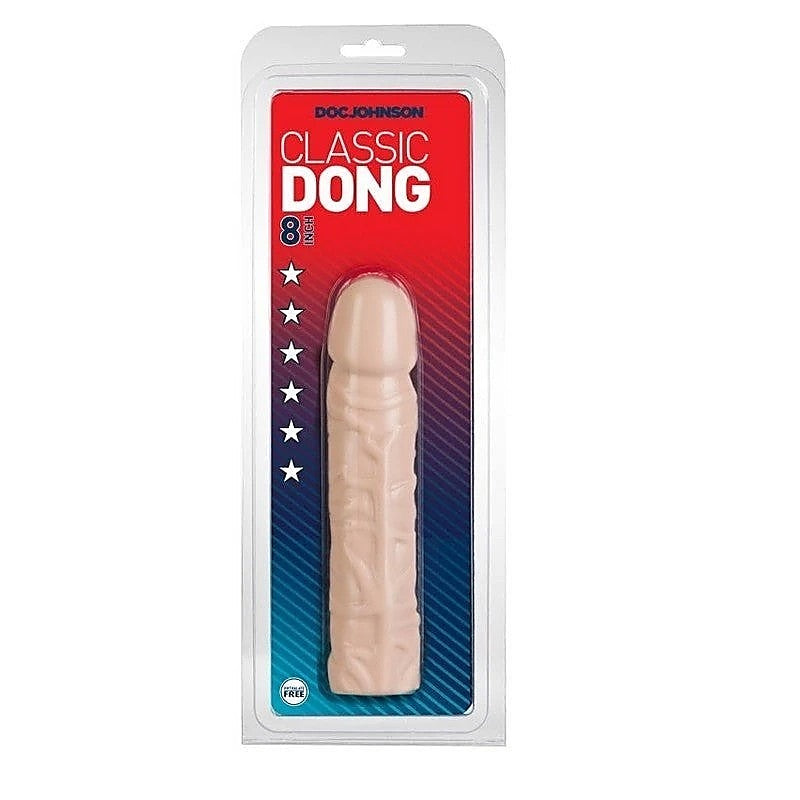 8 Inches Classic Realistic Dong with Veins by Doc Johnson - Realistic Dildos