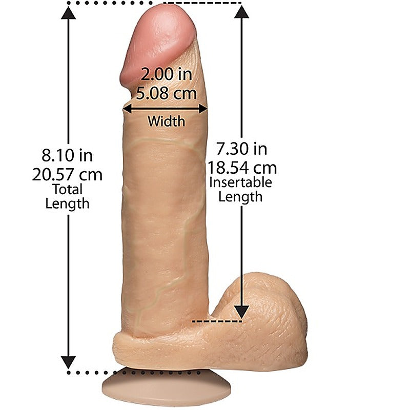 The Realistic Cock ULTRASKYN 8 Inches by Doc Johnson - Realistic Dildos