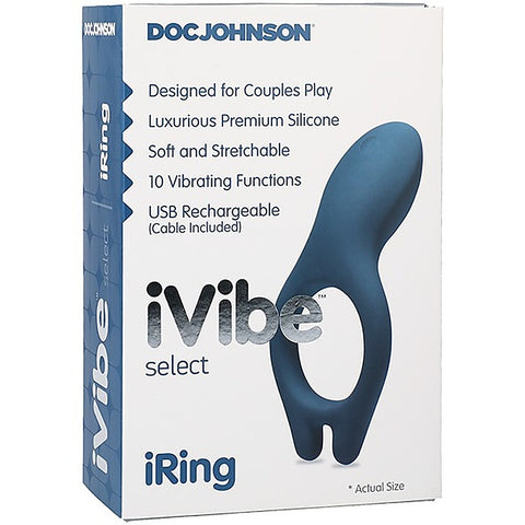 IVibe IRing 10 Function Vibrating Cock Ring by Doc Johnson - Vibrating Cock Rings