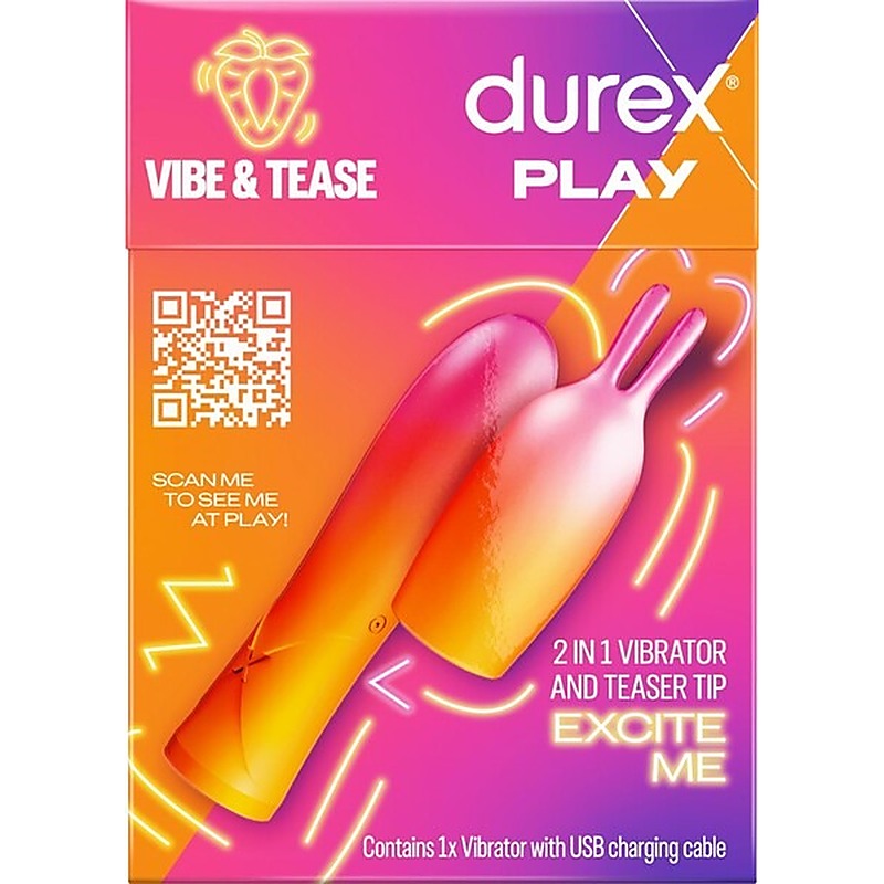 Play Vibe & Tease 2 In 1 G Spot Vibrator by Durex - G-Spot Vibrators
