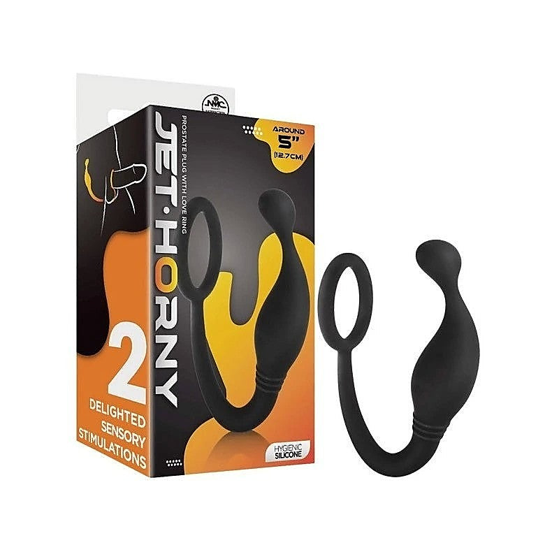Jet Horny Male Prostate Plug with Love Ring - Prostate Toys