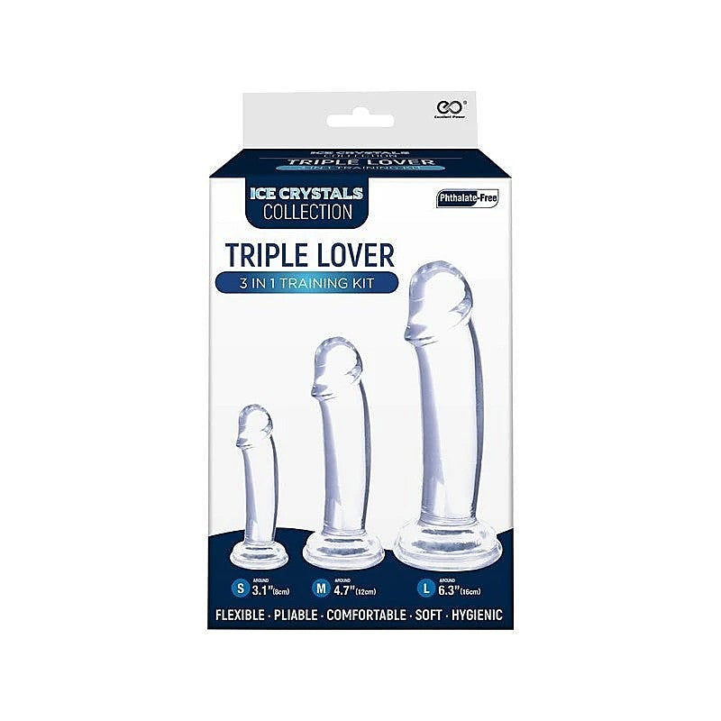 Ice Crystals Collection Triple Lover 3-in-1 Anal Plug - Butt Plugs
