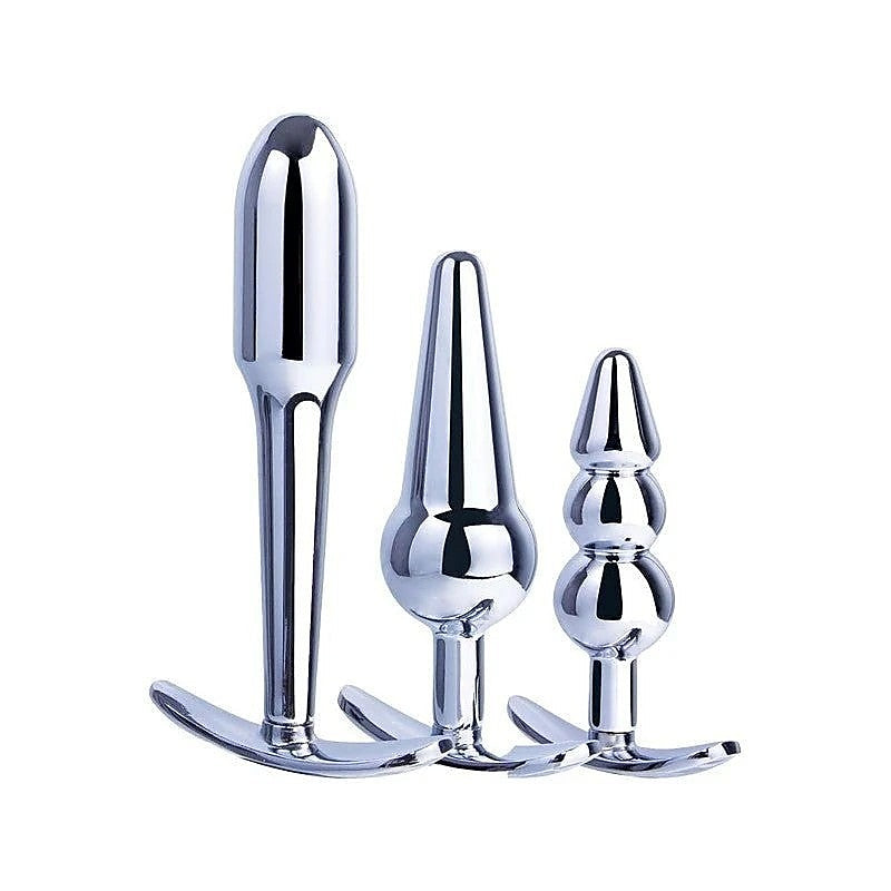 Hardware Gear 3 In 1 Metal Butt Plug Kit Set - Butt Plugs
