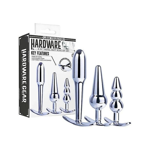 Hardware Gear 3 In 1 Metal Butt Plug Kit Set - Butt Plugs