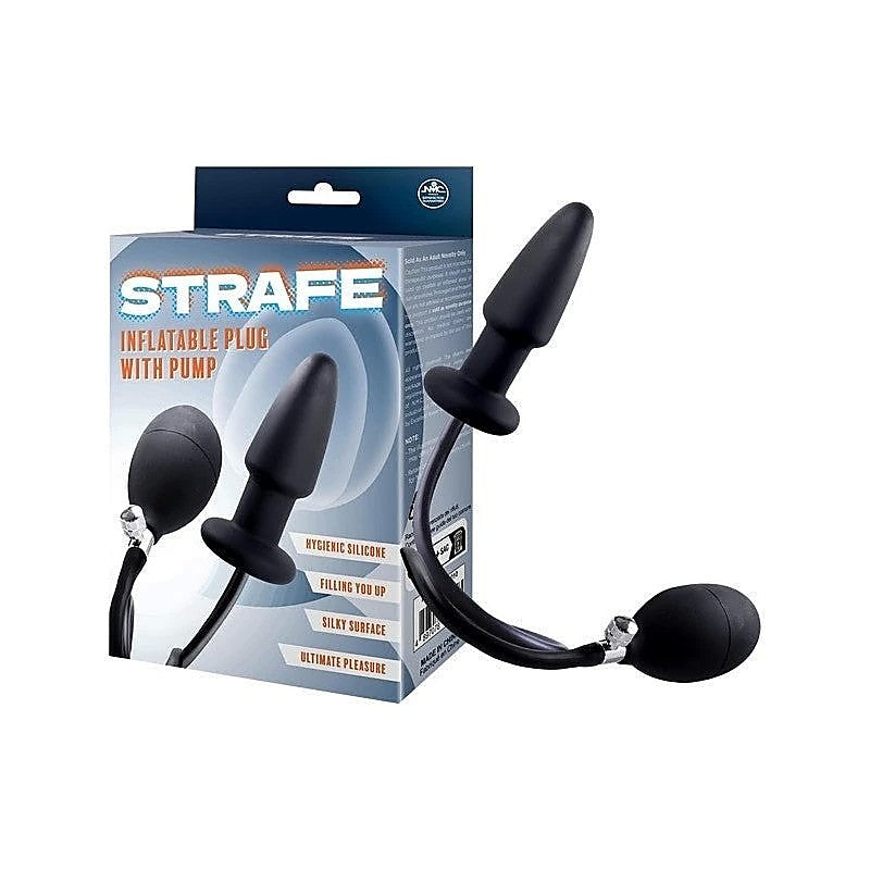 Strafe Inflatable Silicone Penis Shape Butt Plug - Butt Plugs