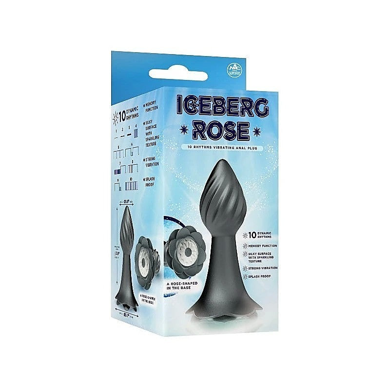 Iceberg Rose 10 Rhythms Vibrating Anal Plug - Butt Plugs