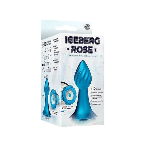 Iceberg Rose 10 Rhythms Vibrating Anal Plug - Butt Plugs