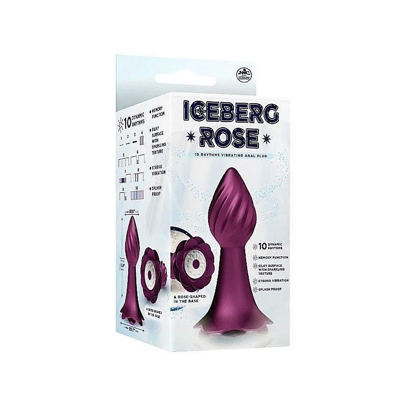 Iceberg Rose 10 Rhythms Vibrating Anal Plug - Butt Plugs