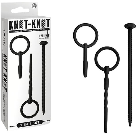 Knot Knot Screw Silicone Urethral Sounding Kit - Urethral Sounds