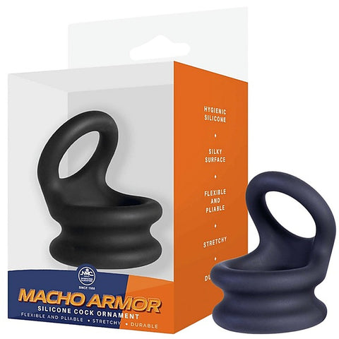 Macho Armor Silicone Stretchy Cock Ornament - Stretchy Cock Rings