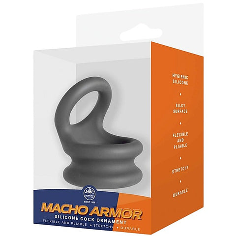 Macho Armor Silicone Stretchy Cock Ornament - Stretchy Cock Rings