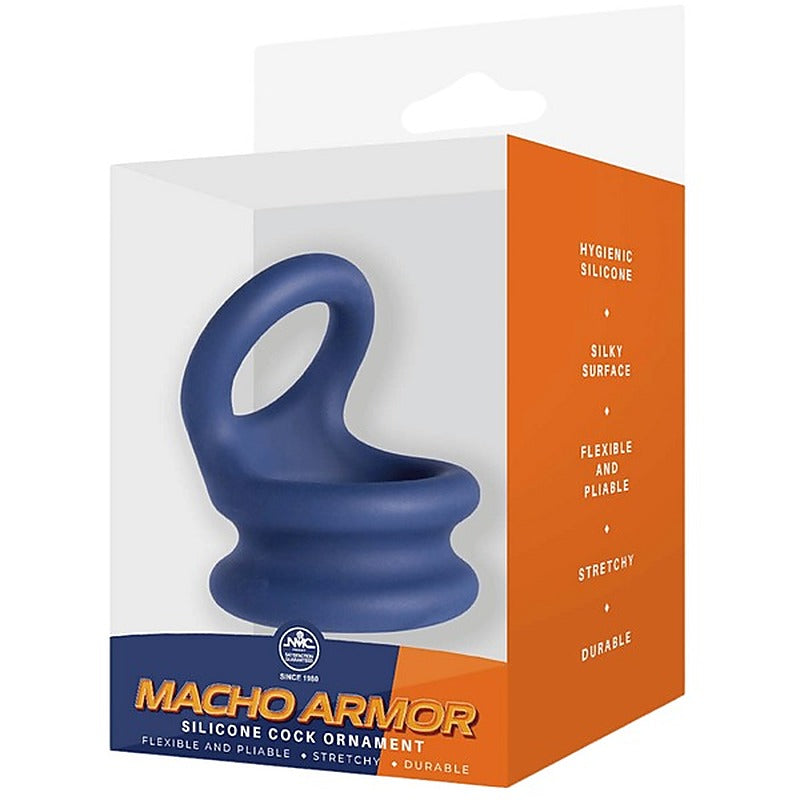 Macho Armor Silicone Stretchy Cock Ornament - Stretchy Cock Rings