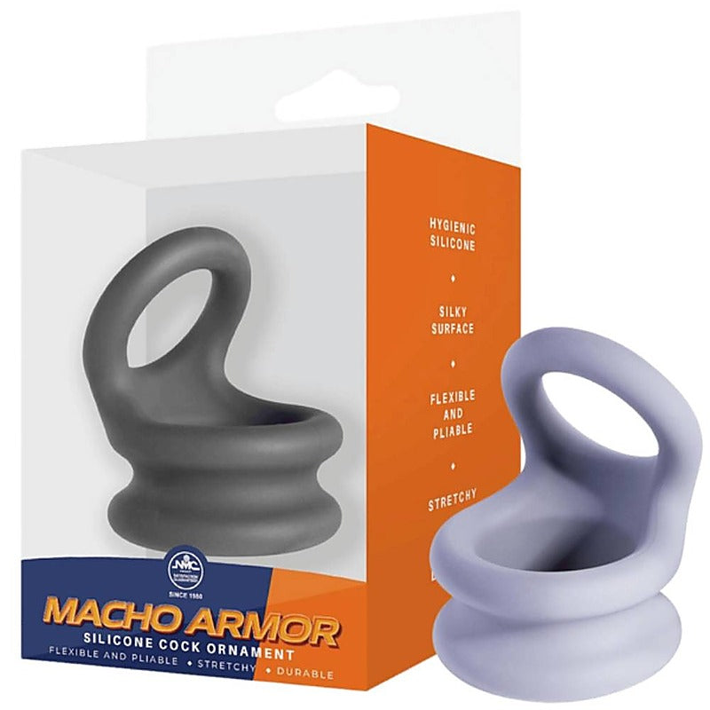 Macho Armor Stretchy Silicone Cock Ornament by NANMA - Stretchy Cock Rings