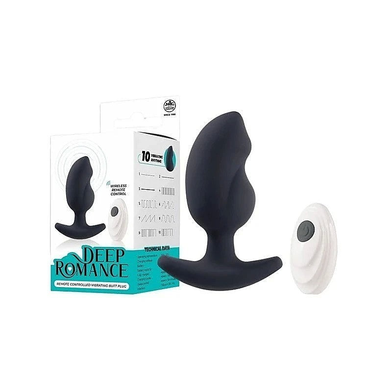 Deep Romance Remote Controlled Vibrating Butt Plug - Butt Plugs