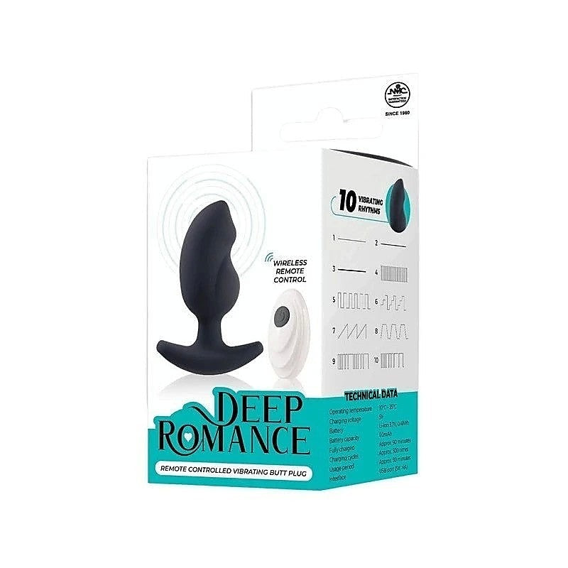 Deep Romance Remote Controlled Vibrating Butt Plug - Butt Plugs