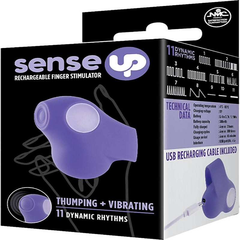 NANMA Corporation Sense Up Rechargeable 11 Functions Finger Stimulator Metal Ring - Finger and Tongue Vibrators