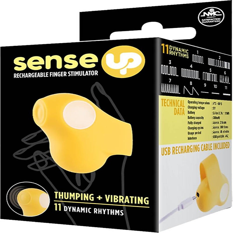 NANMA Corporation Sense Up Rechargeable 11 Functions Finger Stimulator Metal Ring - Finger and Tongue Vibrators