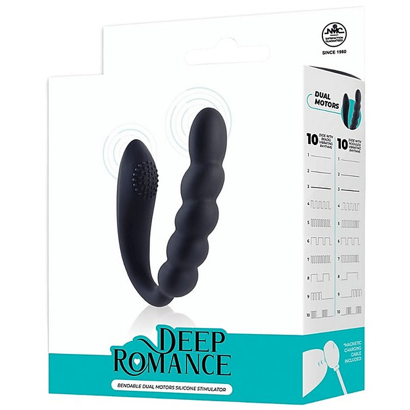 Deep Romance Bendable Dual Motors G Spot Silicone Massager - G-Spot Vibrators