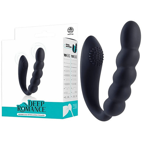 Deep Romance Bendable Dual Motors G Spot Silicone Massager - G-Spot Vibrators