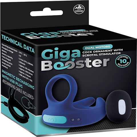 Giga Booster Dual Motor Vibrating Cock Ring - Vibrating Cock Rings