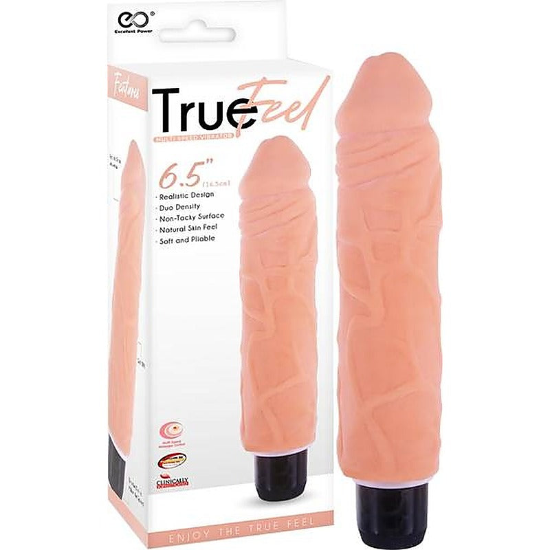 True Feel Patriot 16.5 cm Realistic Vibrating Dong - Vibrating Dildos