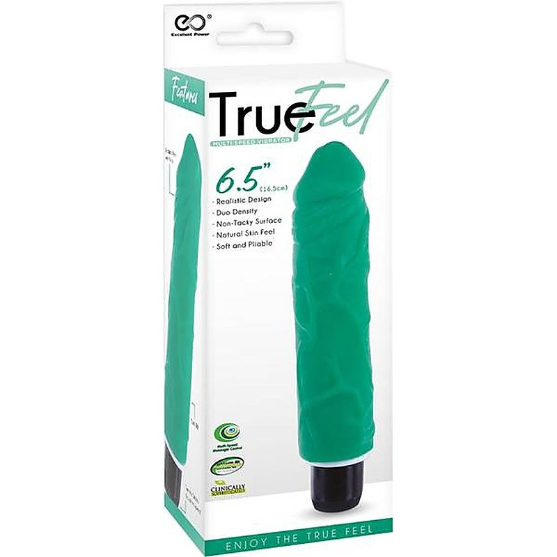 True Feel Patriot 16.5 cm Realistic Vibrating Dong - Vibrating Dildos