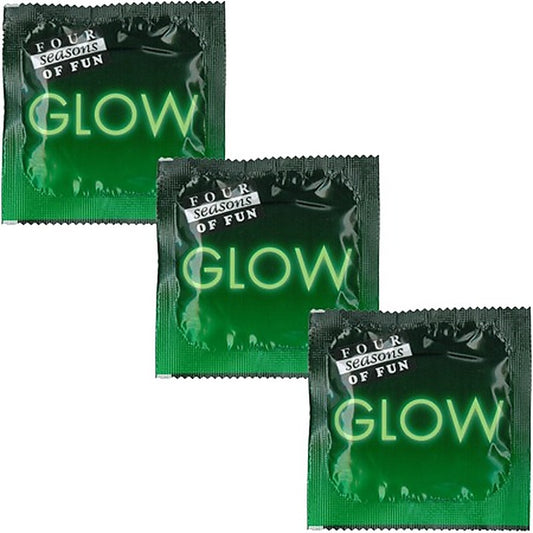 Glow N Dark Stretchy Condoms 144 Pack by Four Seasons - Condoms