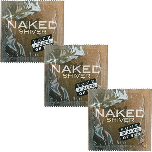 Naked Shiver Lubricated Condoms by Four Seasons - Condoms
