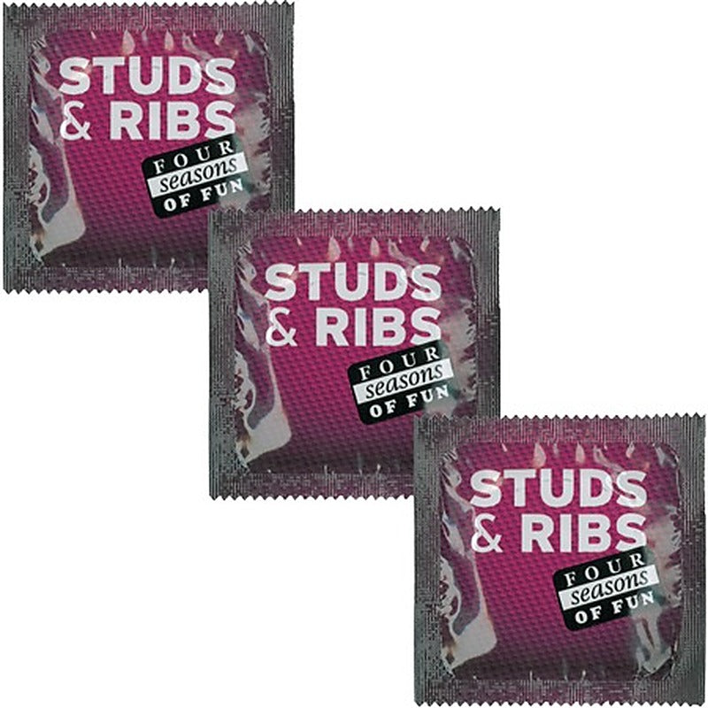 Studded & Ribbed Ultra Sensitive Condoms By Four Seasons - Condoms