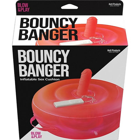 Hott Products Bouncy Banger Inflatable Vibrating Dildo - Inflatable Dildos and Vibrators