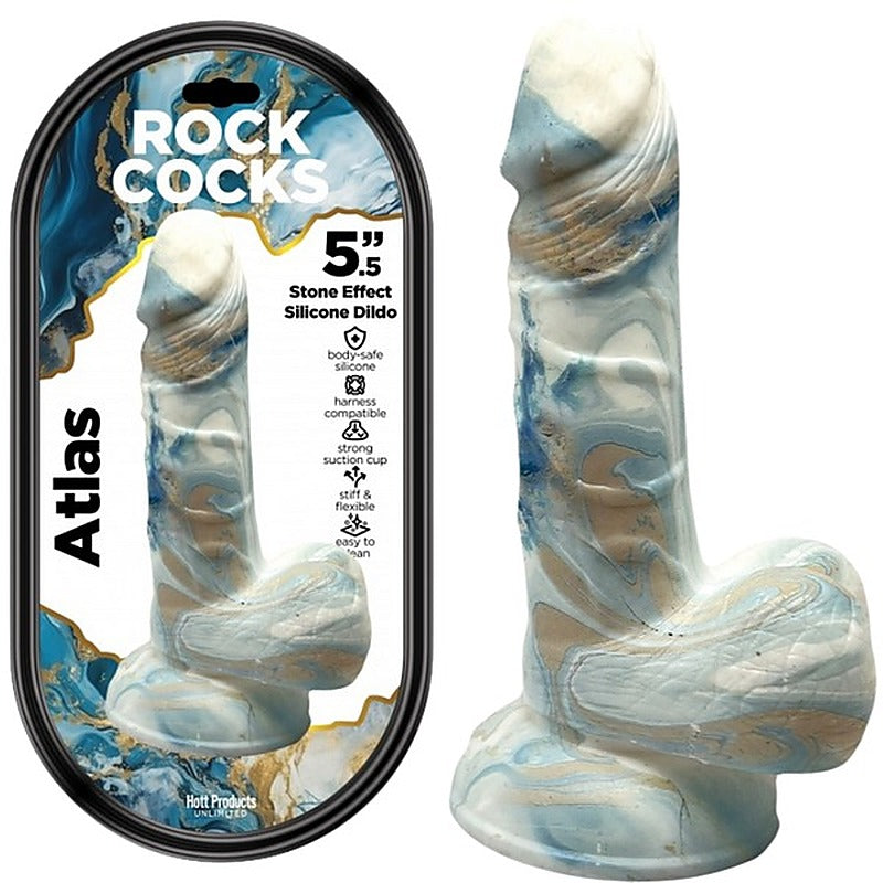 Rock Cocks Atlas Harness Compatible Realistic Textured Dildo 5.5 Inch - Realistic Dildos