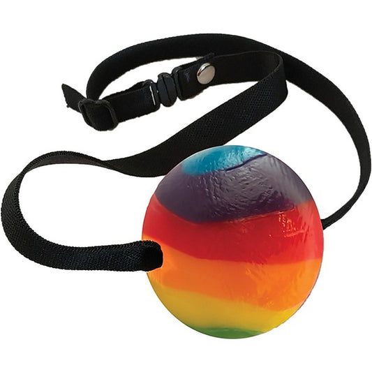 Rainbow Mouth Watering Edible Candy Ball Gag - Party Gifts and Novelties